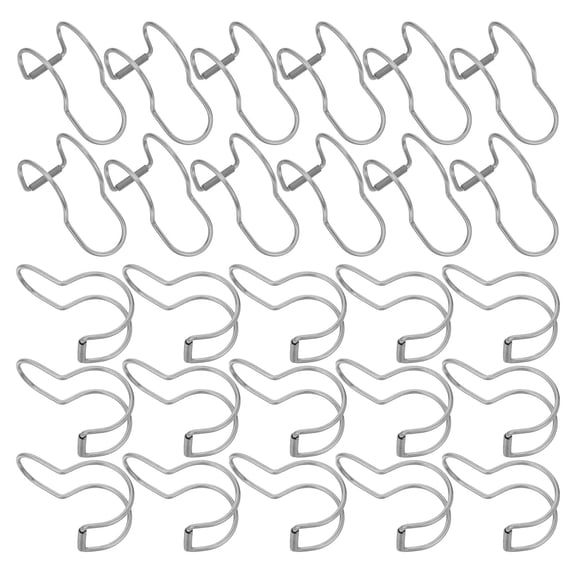 LOLIPPYY 40Pcs Metal Windproof Clothesline Clips Stainless Steel Hooks for Shower Curtains