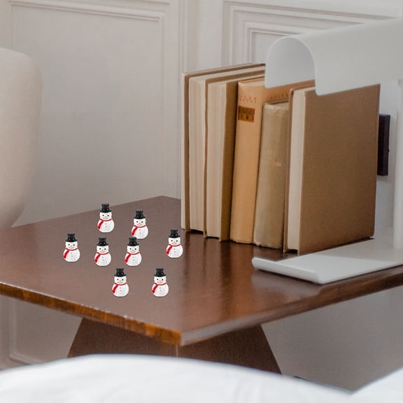 LOLIPPYY 40Pcs Multi Color Snowman Figurines for Christmas Micro Landscape and DIY Craft