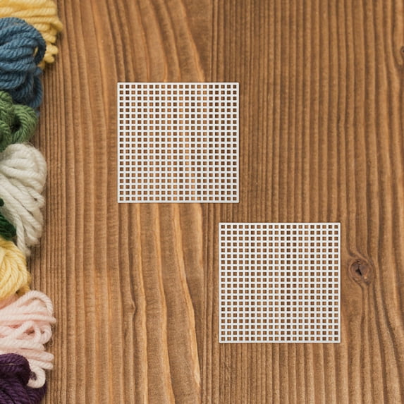 LOLIPPYY 40Pcs Plastic Mesh Canvas Sheets White Grid for Needlepoint Cross Stitch and Handmade