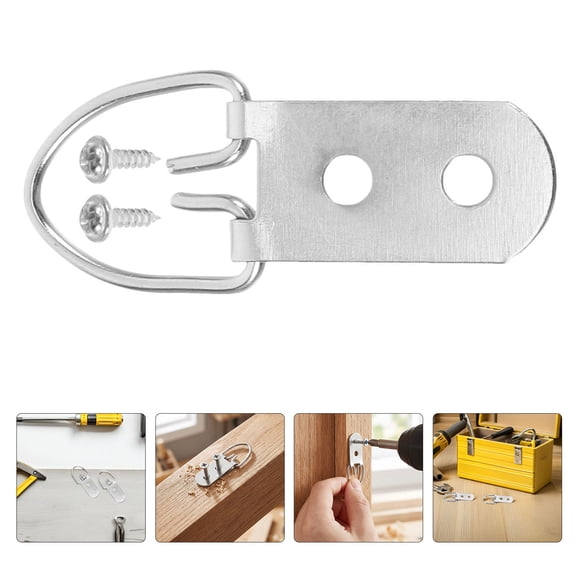 LOLIPPYY 40Pcs Screw Wall Hanger Hooks Metal Picture Frame Hardware for Hanging Heavy Artwork