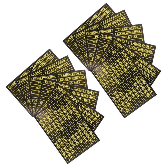LOLIPPYY 40Pcs Tool Marking Stickers Black Toolbox Organizer Labels for Efficient Tool Classification