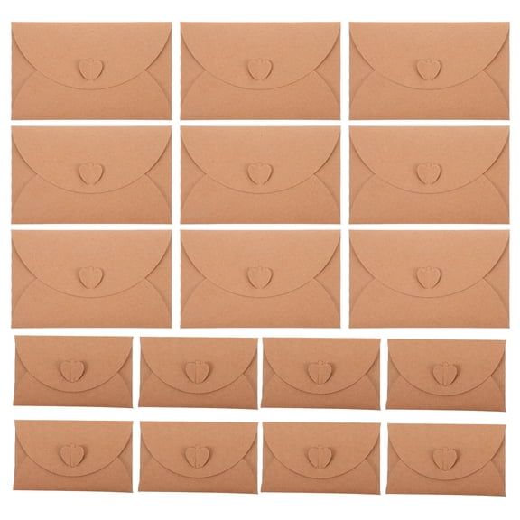 LOLIPPYY 40Pcs Vintage Kraft Envelopes Multi-Function with Space for Personal Messages