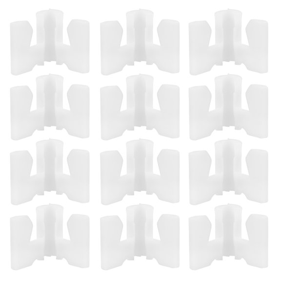 LOLIPPYY 40Pcs White Shoe Rack Replacement Brackets with High Strength Pipe Support for Wardrobe