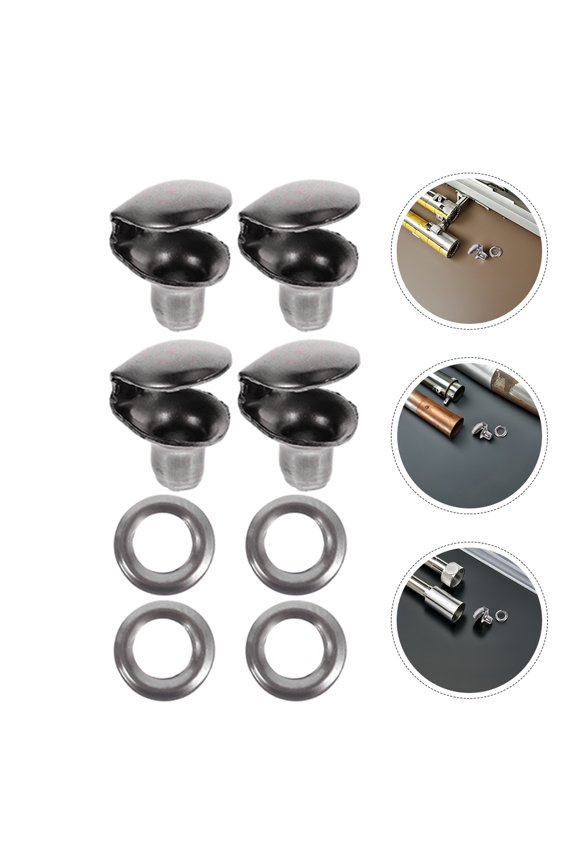 40Sets Metal Boot Fasteners Dark Grey for Shoe Repair and Versatile Footwear Accessory