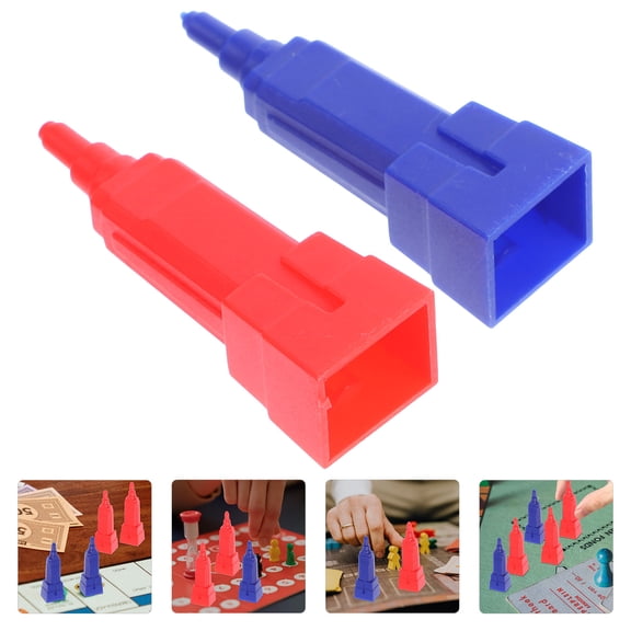 LOLIPPYY 40pcs Board Game Playing Pieces Red Plastic For Gamers