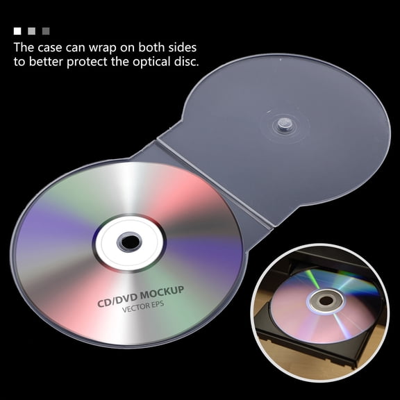 LOLIPPYY 40pcs CD Case Portable Plastic Storage for General Users with Disc Protection