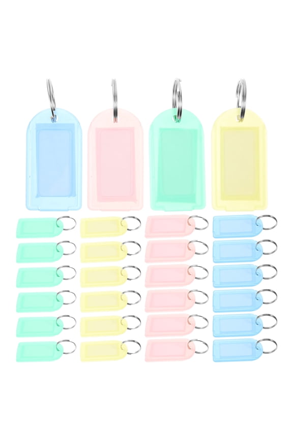 40pcs Colored Key Tags Portable Key Labels Reusable Label Tags Luggage with Key