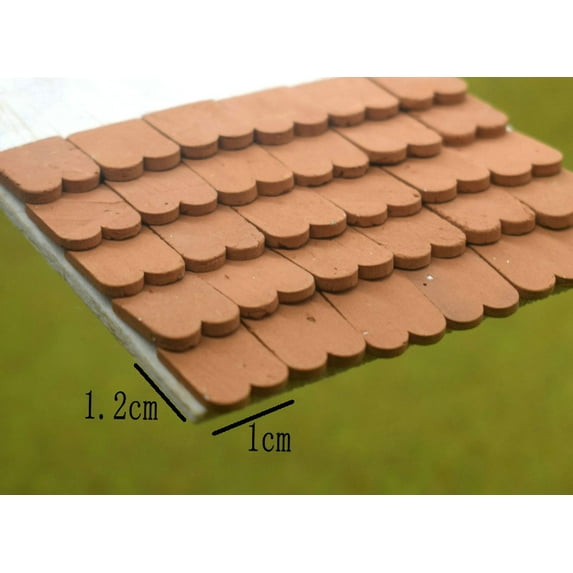 LOLIPPYY 40pcs Mini Tiny Bricks for Landscaping 1:16 Miniature Bricks Model Small fake Wall block for Crafts Realistic Dollhouse Mini Garden Accessories Brown