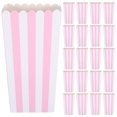 thumbnail image 1 of LOLIPPYY 40-Pack Striped Popcorn Buckets - Paper Containers for Movie Night, Carnival, Circus, French Fries, Candy, and Cookies, 1 of 7
