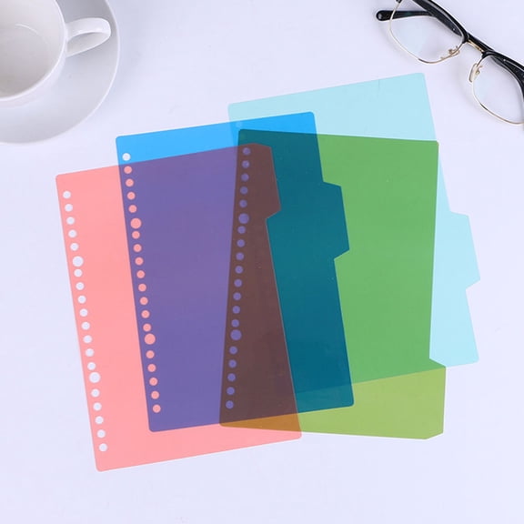 LOLIPPYY 44Pcs Assorted Color Plastic Index Dividers for Book Document Classification