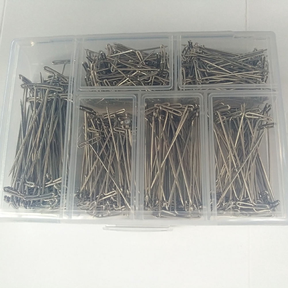 LOLIPPYY 450Pcs Metal T-Pins for Wig Use and Craft Projects with ...