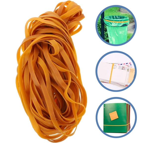 LOLIPPYY 45Pcs Large Bands For Kitchen Trash Rubber Bands Keeping Food Fresh Yellow
