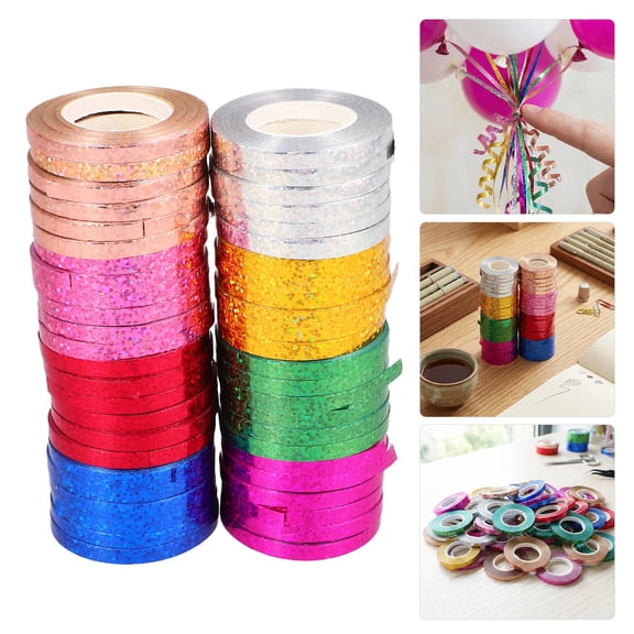 LOLIPPYY Shiny Assorted Color Curling Ribbon - Perfect for Party and Event Decor