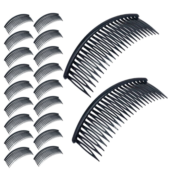 LOLIPPYY 48Pcs Black Plastic Hair Combs for Styling Thick Hair with Tightly Spaced Teeth and Lightweight Design