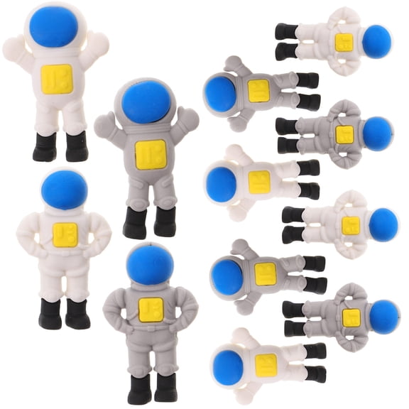 LOLIPPYY 48Pcs Space Erasers Assorted Colors Creative Astronaut Figures for Student Rewards