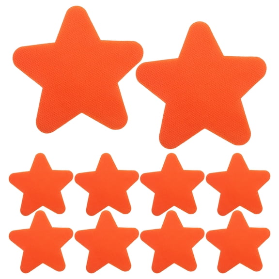 LOLIPPYY 48Pcs Star Spot Stickers Orange Removable Floor Markers for Organized Seating