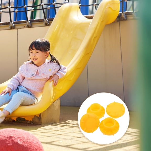 LOLIPPYY 4PCS Kids Slide Accessories Plastic Yellow for Children's Climbing Toys