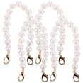 thumbnail image 1 of LOLIPPYY 4PCS Round Imitation Handle Replacement Chain Straps Handbag Chains with Metal Buckles Bags Decoration, 1 of 7
