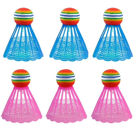 LOLIPPYY 4PCS Round Shuttlecocks for Glowing Night Play Indoor Playing Pink