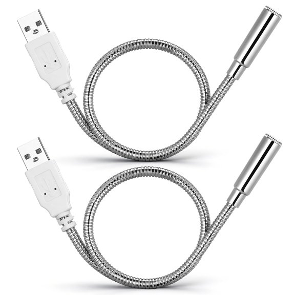 LOLIPPYY 4Pack USB Light Gooseneck Keyboard Light Silver Flexible Illumination for Office Back to School