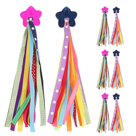 LOLIPPYY 4-Pack Colorful Bike Streamers for Handles and Scooter Decorations with Easy Installation