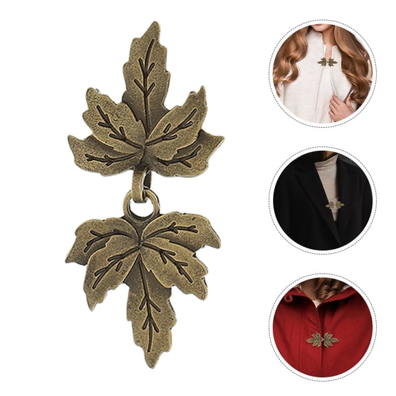 LOLIPPYY 4Pairs Coffee Metal Toggle Buckle Coat Closures for Waistline and Collar Adjustment