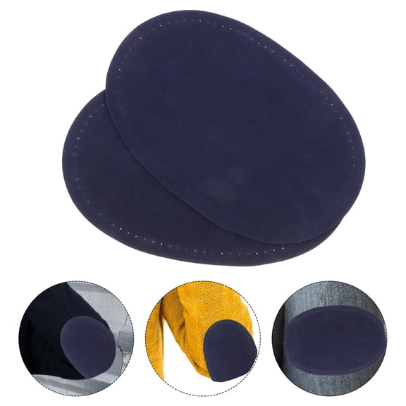 LOLIPPYY 4Pairs Dark Blue Oval Elbow Patches for Sweaters Jackets Breathable Sewing Repair Appliques