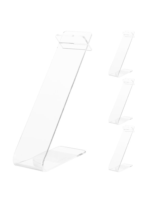 4Pcs Transparent Shoe Display Stand for Retail Shops and Home Use