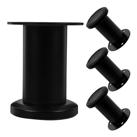 LOLIPPYY 4Pcs Adjustable Bed Frame Legs Replacement Black Durable Support Parts