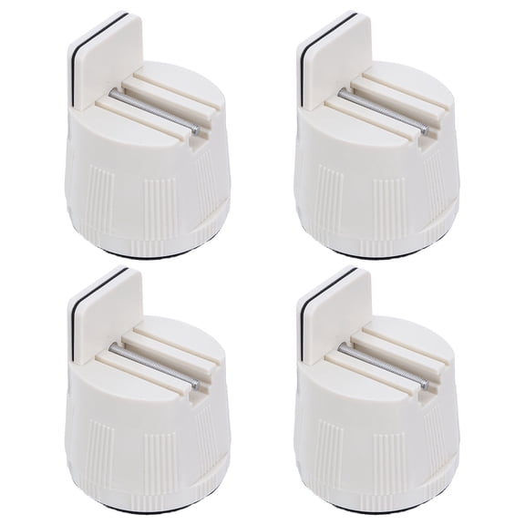 LOLIPPYY 4-Pack Adjustable Furniture Leg Levelers with Stable Clamp Design in Ivory for Home and Office Furniture Support
