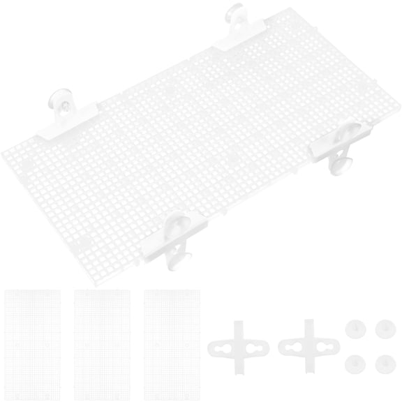 LOLIPPYY 4Pcs Aquarium Divider Tray Transparent Plastic Grid for Fish Tank Isolation and Filter Bottom