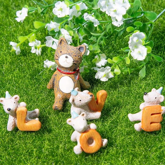 LOLIPPYY 4Pcs Artificial Lawn Material Green Fake Grass Cushion for Model Display Decor