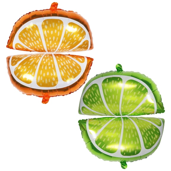 LOLIPPYY 4-Pack Assorted Color Fruit Foil Balloons, Aluminum Party Balloons for Birthday, Festival, and Celebration Decorations