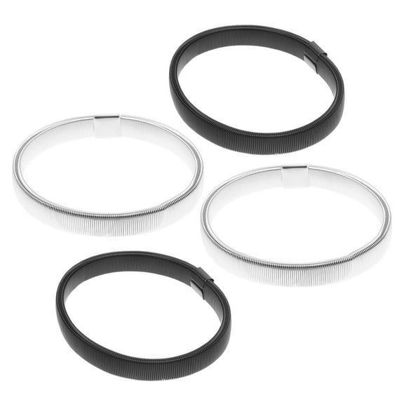 LOLIPPYY 4Pcs Assorted Color Metal Sleeve Garters for Men Elastic Arm Bands Non Slip Design