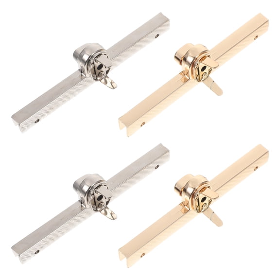 LOLIPPYY 4Pcs Assorted Color Purse Closure Buckles Metal Turn Lock Clasps for Bag Accessories