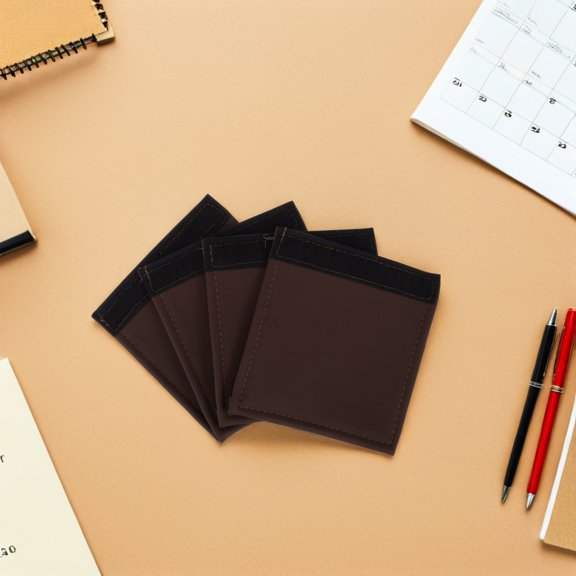 LOLIPPYY 4Pcs Automotive Car Grab Handle Cover Brown Soft Material for Interior Door Handle Shield