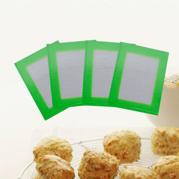 LOLIPPYY 4Pcs Baking Sheets for Oven Silicone Non Stick Heat Resistant for Home Baking