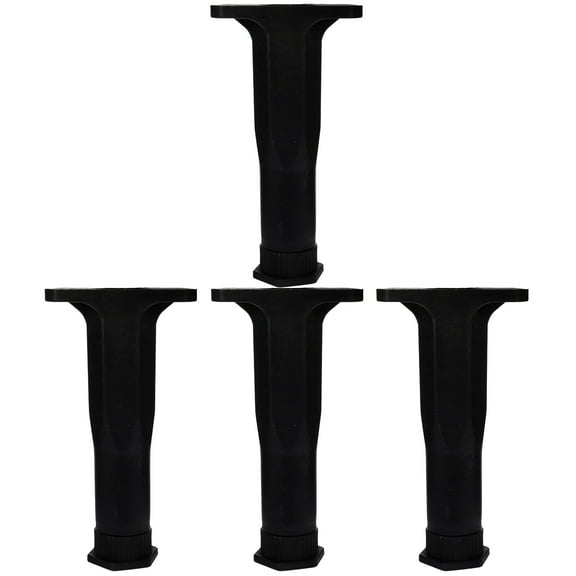 LOLIPPYY 4-Pack Adjustable Bed Frame Legs Replacement, Black, Heavy Duty Load Bearing, Height Adjustable Support
