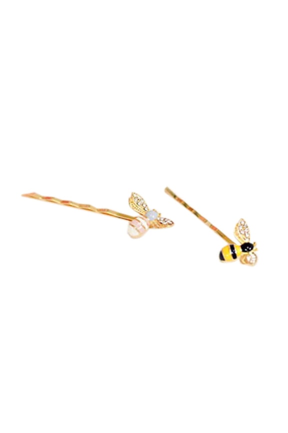 4Pcs Bee Barrettes Alloy Hairpins with Honeybee Design Assorted Colors for Elegant Hair Decoration