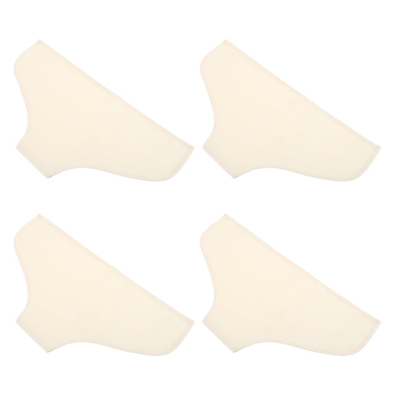 LOLIPPYY 4-Pack Beige Clothes Hanger Shoulder Protectors with Soft Cotton Linen Cover for Gentle Garment Care and Easy Setup