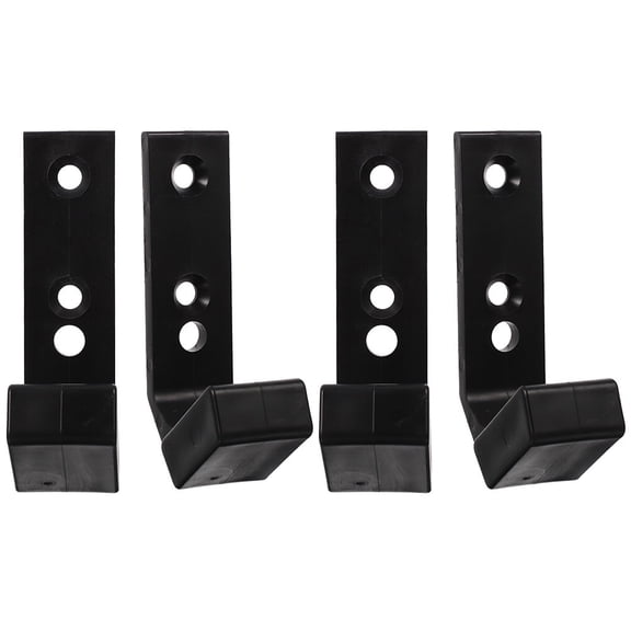 LOLIPPYY 4Pcs Black Barbell Storage Rack Wall Mounted Barbell Holder for Weightlifting Equipment