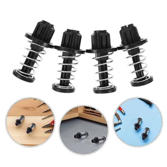 LOLIPPYY 4-Pack Black Car Hood Spring Brackets with Noise Reduction Buffers for Smooth and Engine Cover