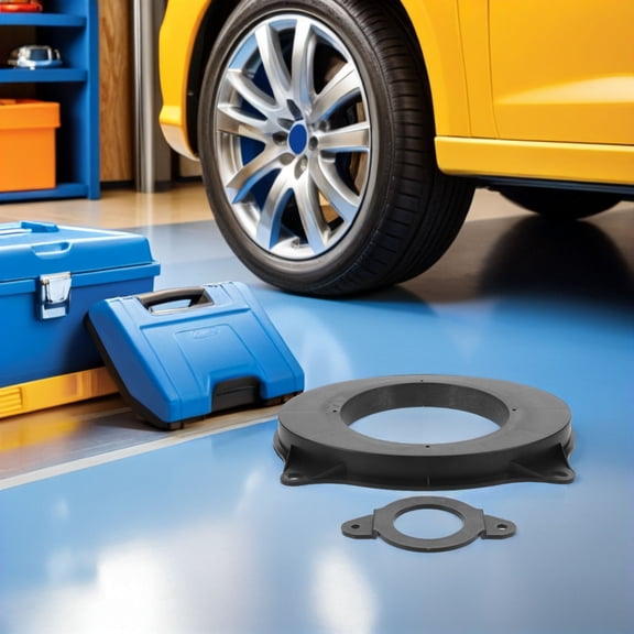 LOLIPPYY 4Pcs Black Car Speaker Adapter Gasket Rings for Car Use Provides Weather Resistant Durability