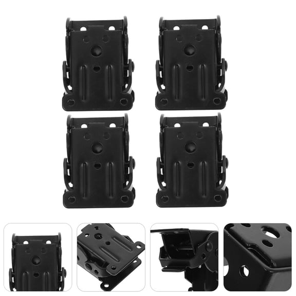 LOLIPPYY 4Pcs Black Foldable Brackets for Chair and Table Legs Easy Install Furniture
