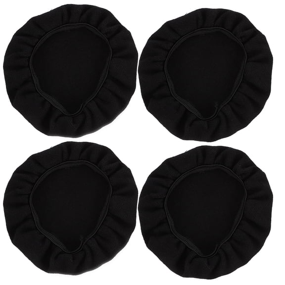 LOLIPPYY 4Pcs Black Headset Cover Cotton Ear Cup Protectors Elastic and Washable