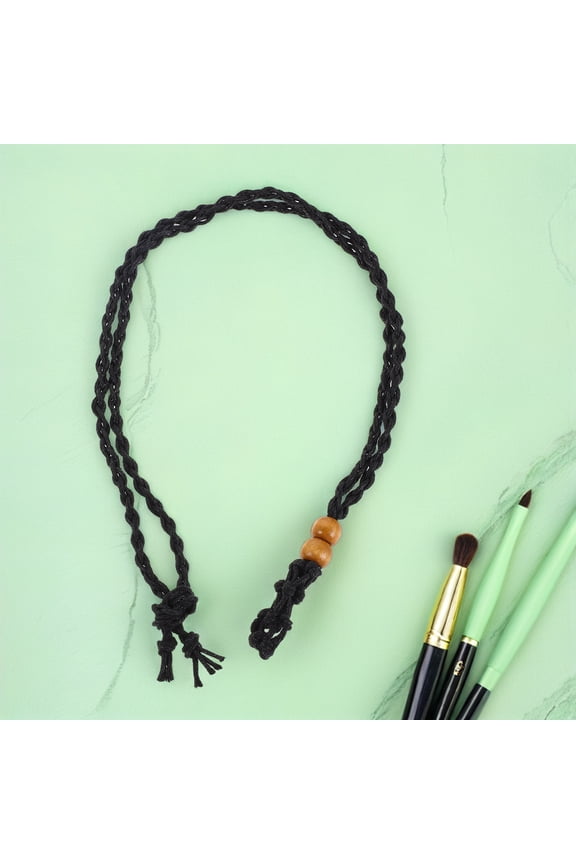 4Pcs Black Pendant Necklace Cord Adjustable Crystal Cage Natural Stone Holder