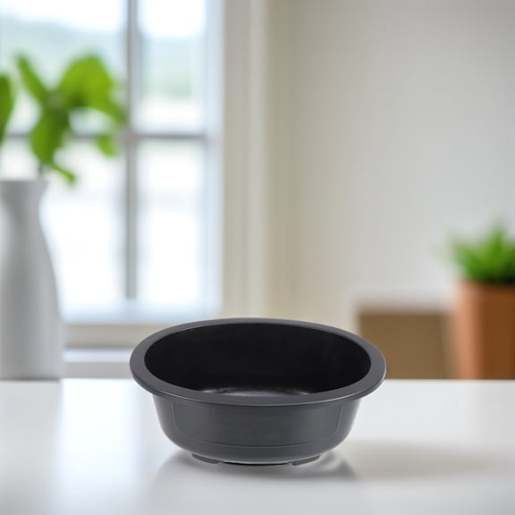 LOLIPPYY 4Pcs Black Plastic Flower Containers Durable Planting Basins for Garden and Indoor Use