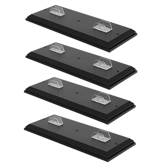 LOLIPPYY 4-Pack Black Plastic Motorcycle Model Display Base Stands for Collectors and