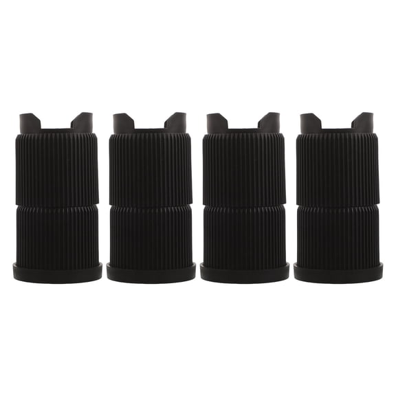 LOLIPPYY 4Pcs Black Round Bed Lifts Risers for Appliances with Adjustable Furniture Foot Pads