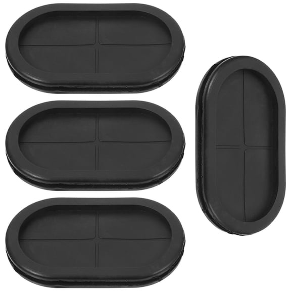LOLIPPYY 4Pcs Black Rubber Grommets Wiring Coil with Strong Insulation and Dust Proof Feature